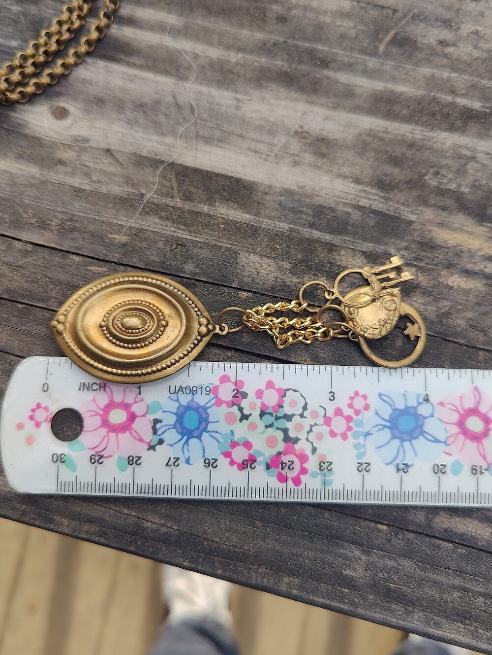 Antique Repurposed Celestial Chatelaine Brooch - Picture 8 of 8